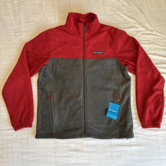 Columbia Other - NWT Columbia Granite Mountain Fleece Jacket Men's Medium Full Zip Red Gray